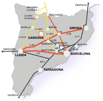Clica per a veure el mapa de Cardona